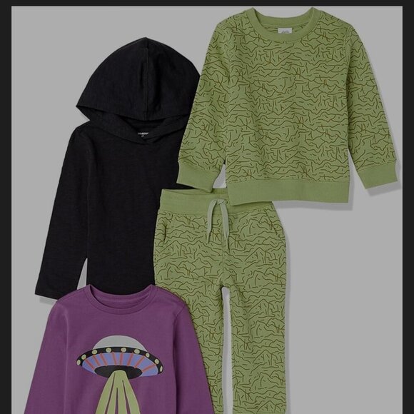 🔥3/$42 w FREE SHIPPING🔥 NWOT Boys Long-Sleeve Outfit Set, pack of 4. - Picture 6 of 8